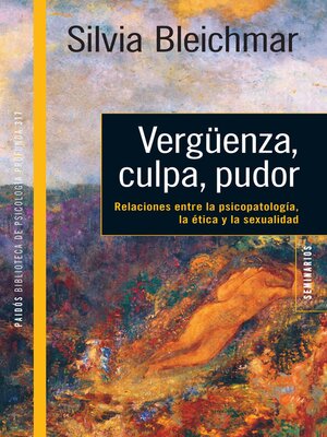 cover image of Vergüenza, culpa, pudor. Relaciones entre la psicopatología, la ética y la sexua
